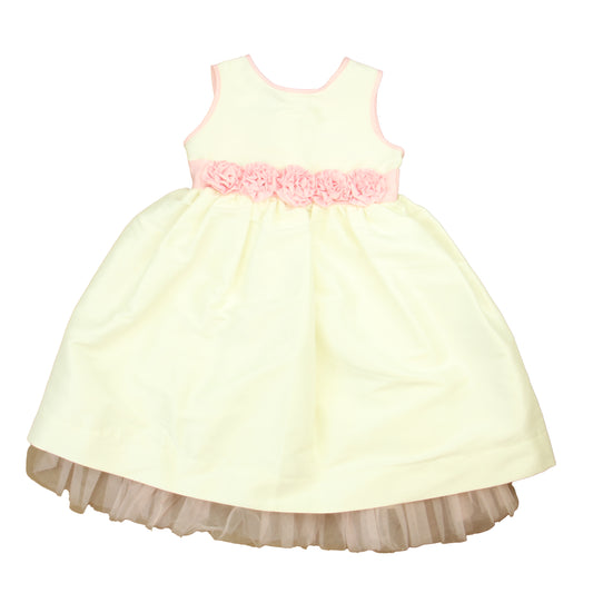 Jayne Copeland Girls Ivory | Pink Dress Size: 3T Ivory | Pink