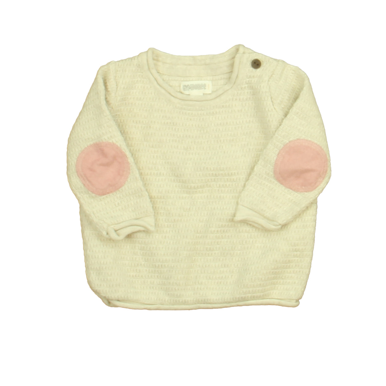 Gymboree Girls Ivory | Pink Long Sleeve Shirt Size: 0-3 Months Ivory | Pink
