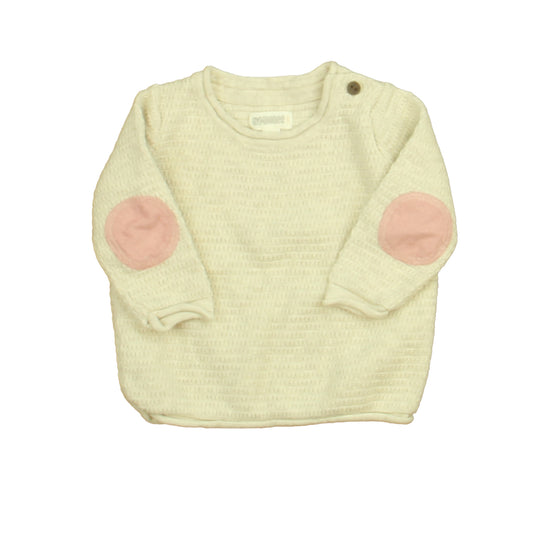Gymboree Girls Ivory | Pink Long Sleeve Shirt Size: 0-3 Months Ivory | Pink