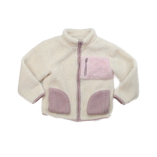 Cat & Jack Girls Ivory | Pink Fleece Size: 6 Years Ivory | Pink