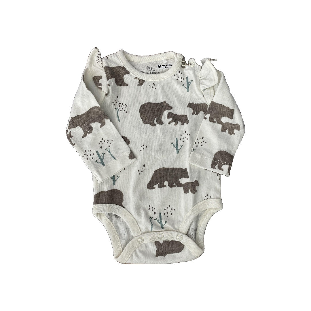 Oliver & Rain Girls Ivory | polar bears Onesie Size: 3 months Ivory | polar bears