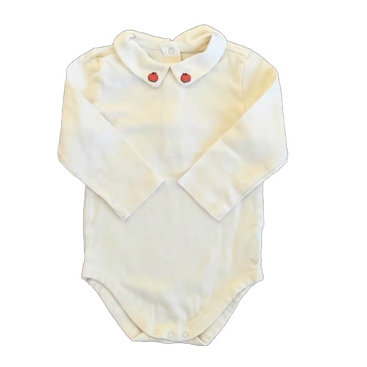 Janie and Jack Unisex Ivory Pumpkins Onesie Size: 12-18 Months Ivory Pumpkins