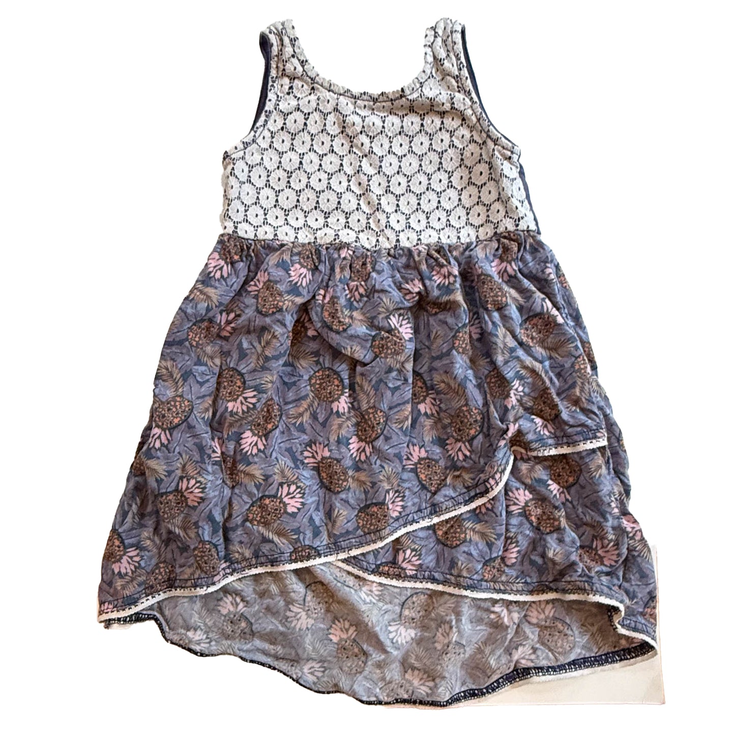 Tucker + Tate Girls Ivory | Purple Floral Dress Size: 3T Ivory | Purple Floral