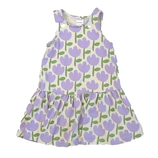 Hanna Andersson Boys Ivory | Purple Floral Dress Size: 4T Ivory | Purple Floral