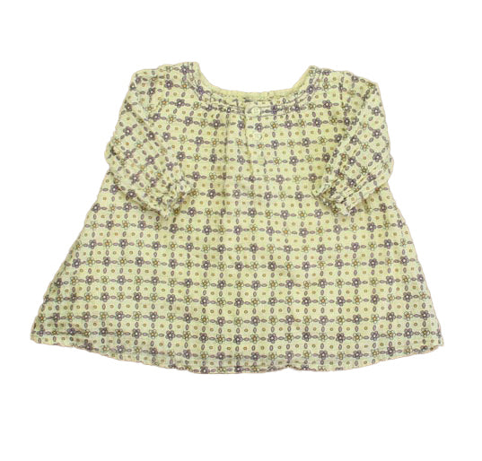 everbloom Girls Ivory | Purple Floral Dress Size: 3 Months Ivory | Purple Floral