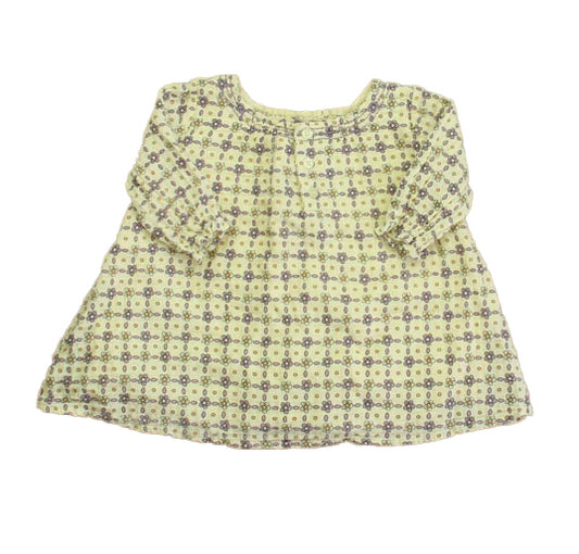 everbloom Girls Ivory | Purple Floral Dress Size: 3 Months Ivory | Purple Floral