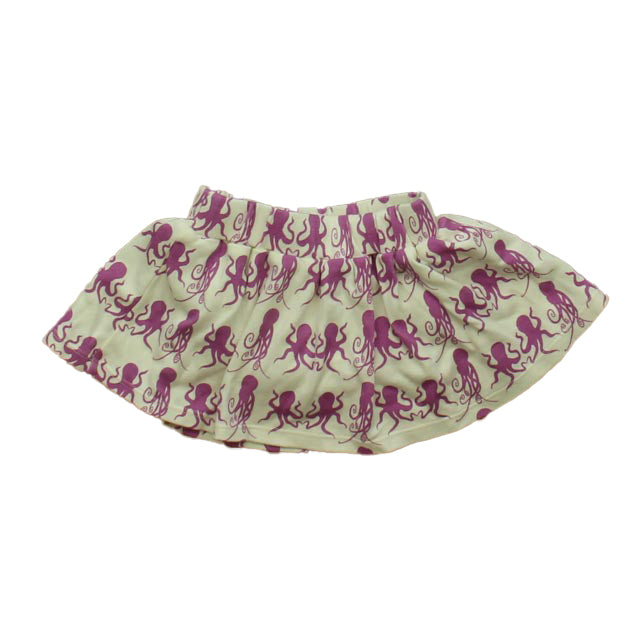 Kate Quinn Organics Girls Ivory | Purple Octopus Skirt Size: 6-12 Months Ivory | Purple Octopus