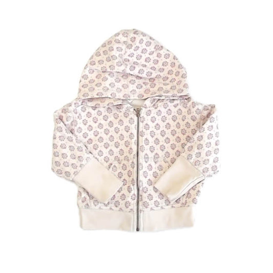 Tea Collection Girls Ivory | Purple Hoodie Size: 4T Ivory | Purple