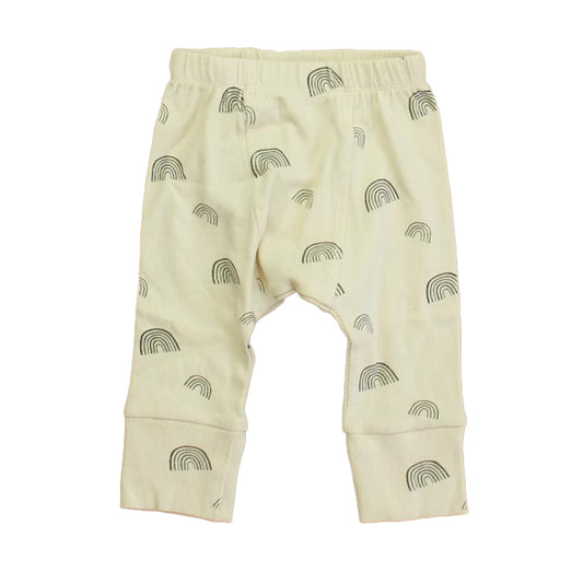 Kate Quinn Organics Unisex Ivory Rainbows Leggings Size: 6-12 Months Ivory Rainbows