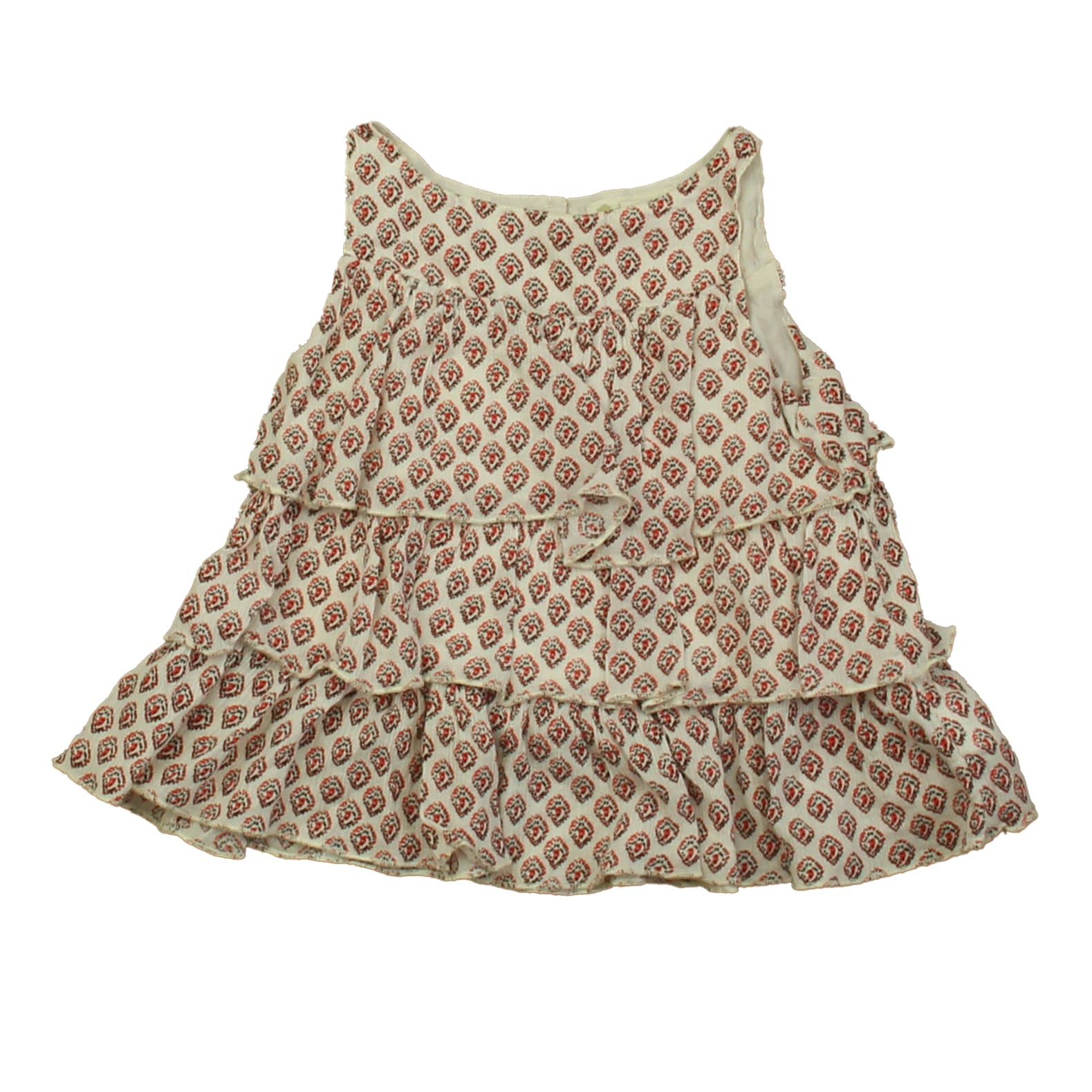 Tucker + Tate Girls Ivory | Red | Black Blouse Size: 2T Ivory | Red | Black