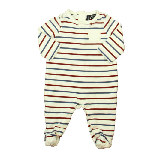 Janie and Jack Boys Ivory | Red | Blue Long Sleeve Outfit Size: 0-3 Months Ivory | Red | Blue