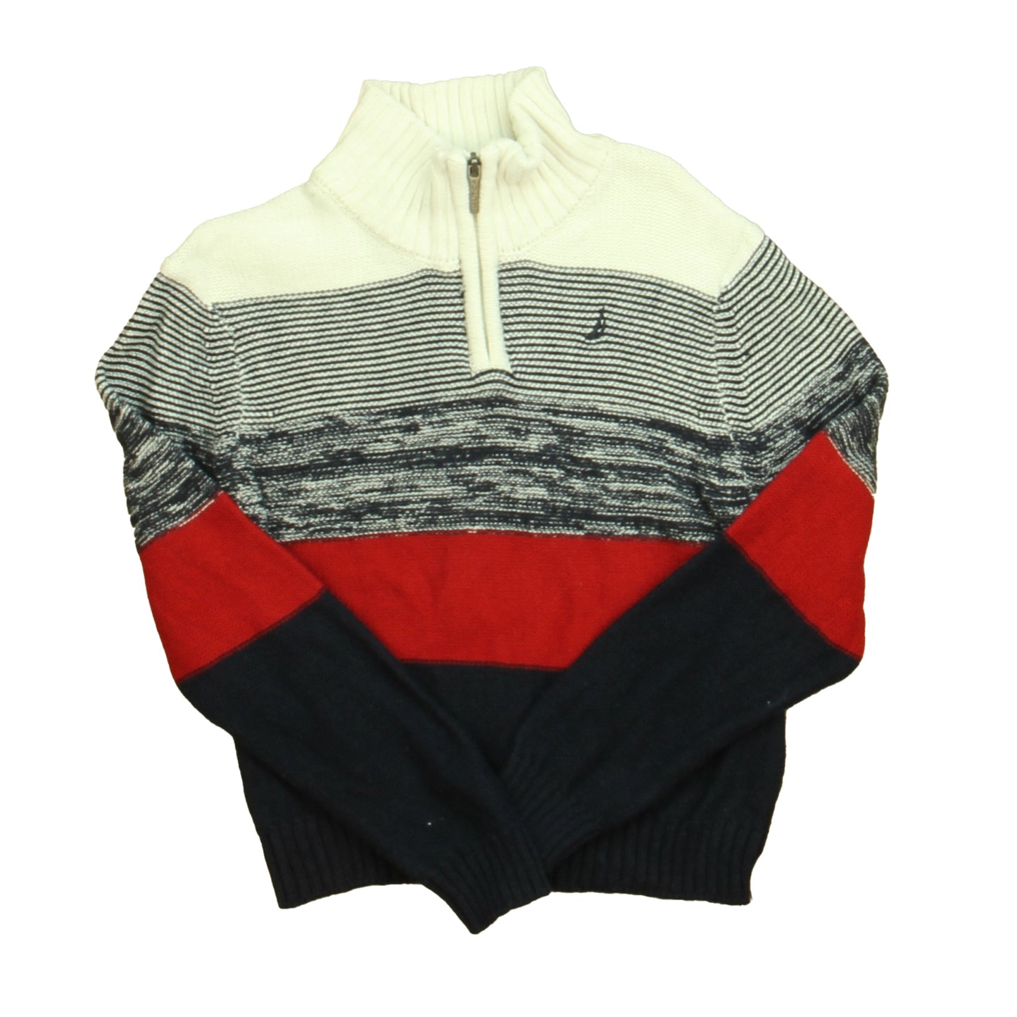 Nautica Boys Ivory | Red | Navy Sweater Size: 4T Ivory | Red | Navy