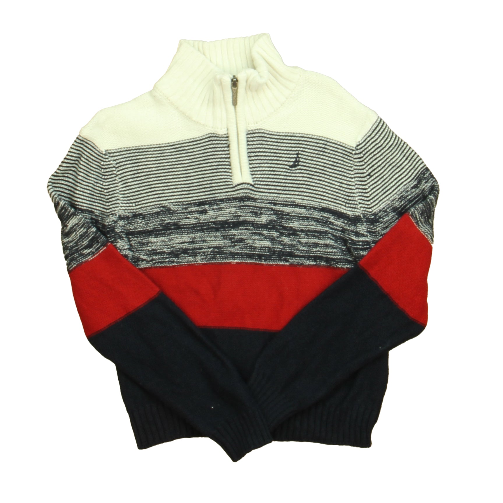 Nautica Boys Ivory | Red | Navy Sweater Size: 4T Ivory | Red | Navy