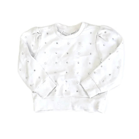 Rockets Of Awesome Girls Ivory Sequins Long Sleeve Shirt Size: 4T Ivory Sequins