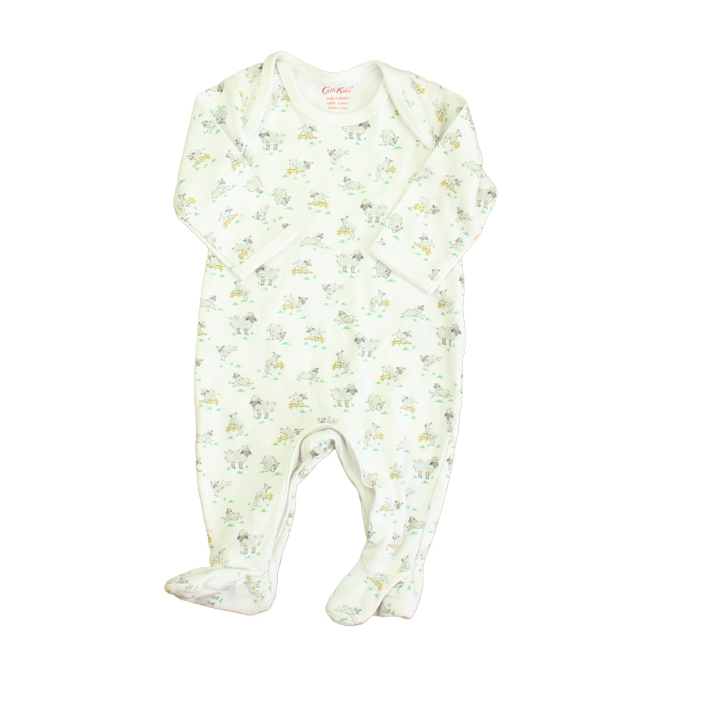 Cath Kids Boys Ivory | Sheep Long Sleeve Outfit Size: 0-3 Months Ivory | Sheep