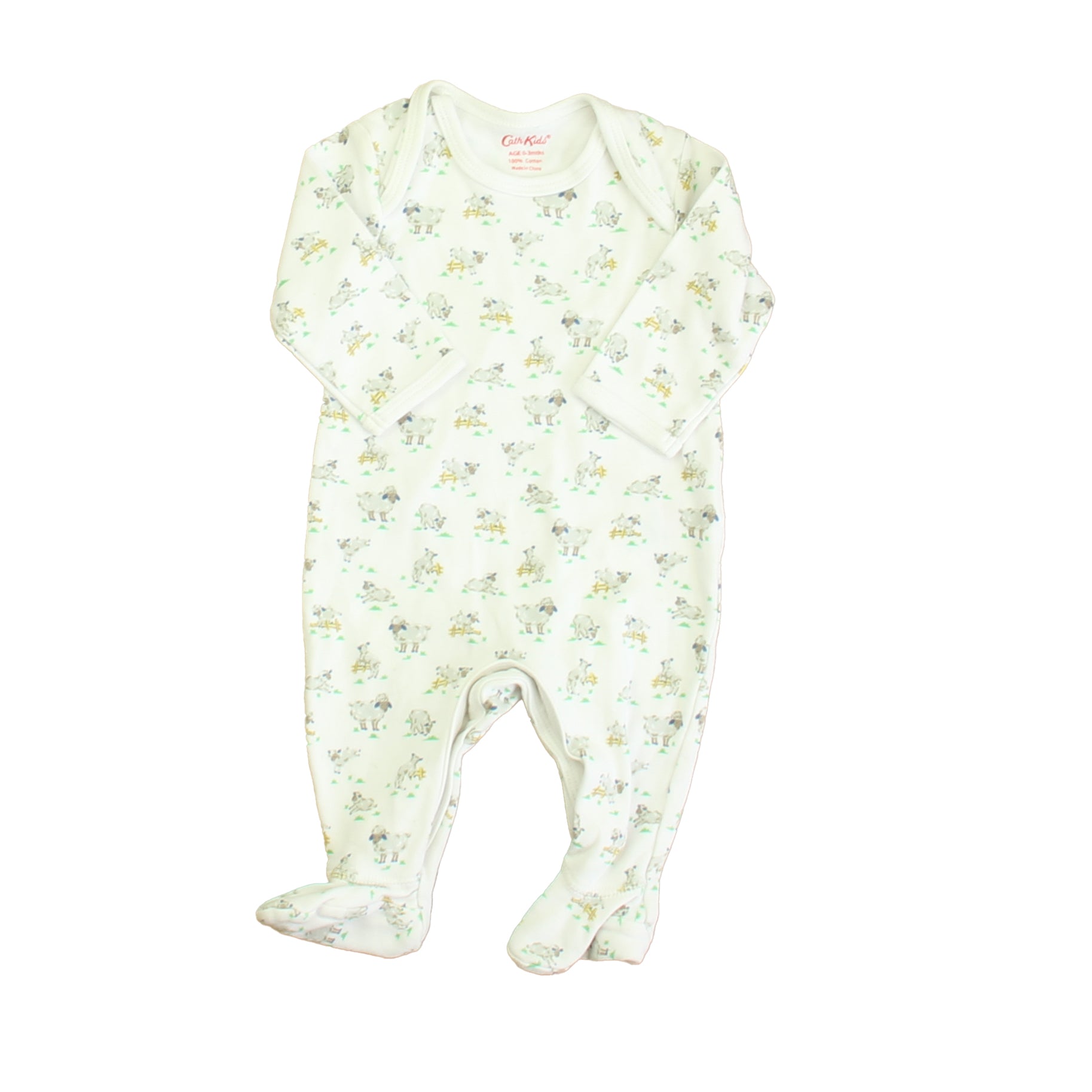 Cath Kids Boys Ivory | Sheep Long Sleeve Outfit Size: 0-3 Months Ivory | Sheep