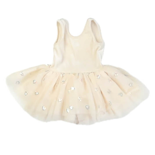 Noralee Girls Ivory | Silver Sequins Dress Size: 18 Months Ivory | Silver Sequins