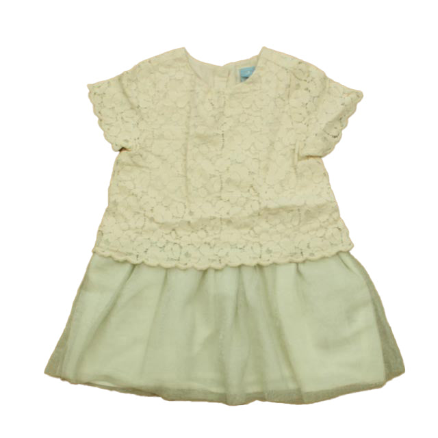 Gap Girls Ivory | Silver Dress Size: 2T Ivory | Silver