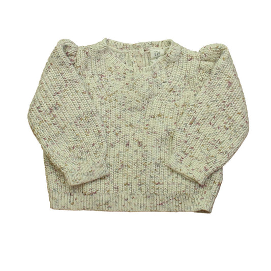 Gap Girls Ivory Speckled Sweater Size: 12-18 Months