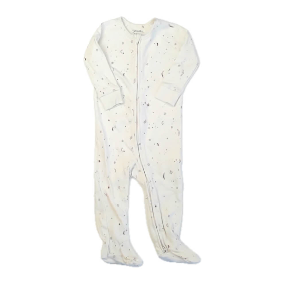 Magnetic Me Unisex Ivory Stars and Moons 1-piece Non-footed Pajamas Size: 6-12 Months Ivory Stars and Moons