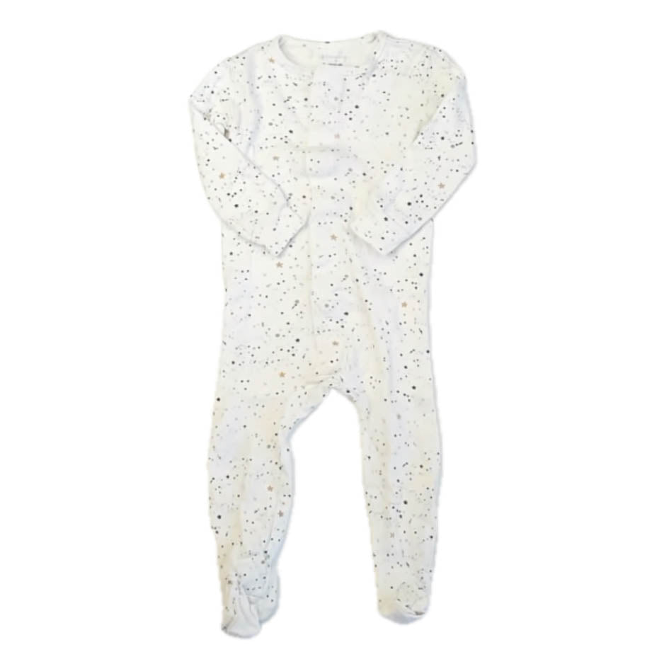 Magnetic Me Unisex Ivory Stars 1-piece footed Pajamas Size: 9-12 Months Ivory Stars