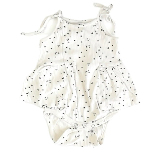 Kate Quinn Girls Ivory Stars Romper Size: 12-18 Months Ivory Stars