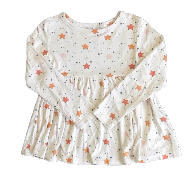 Posh Peanut Girls Ivory Stars Long Sleeve Shirt Size: 3T Ivory Stars