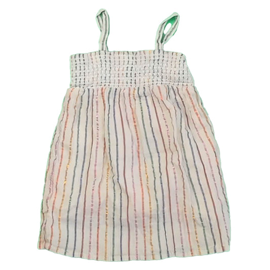 Gap Girls Ivory Stripe Dress Size: 2T Ivory Stripe
