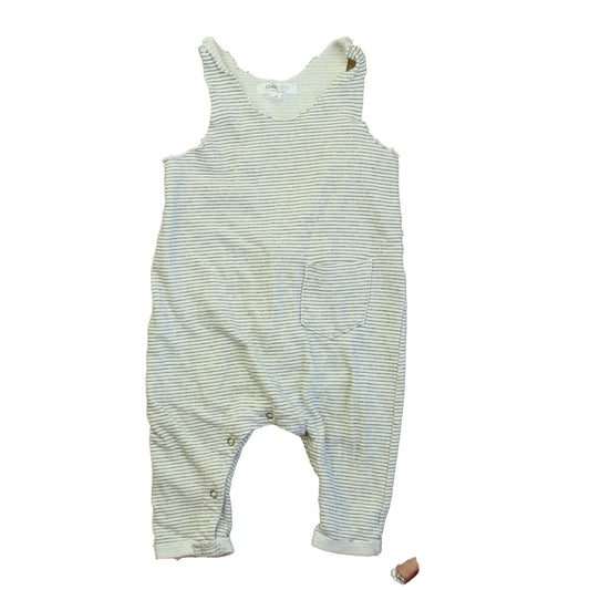 Joah Love Unisex Ivory Stripe Romper Size: 12 Months Ivory Stripe