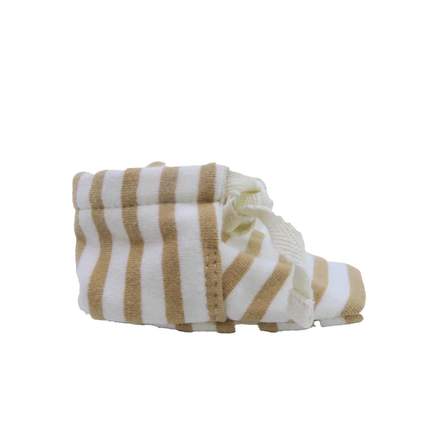 Quincy Mae Unisex Ivory Stripe Booties Size: 0-3 Months Ivory Stripe