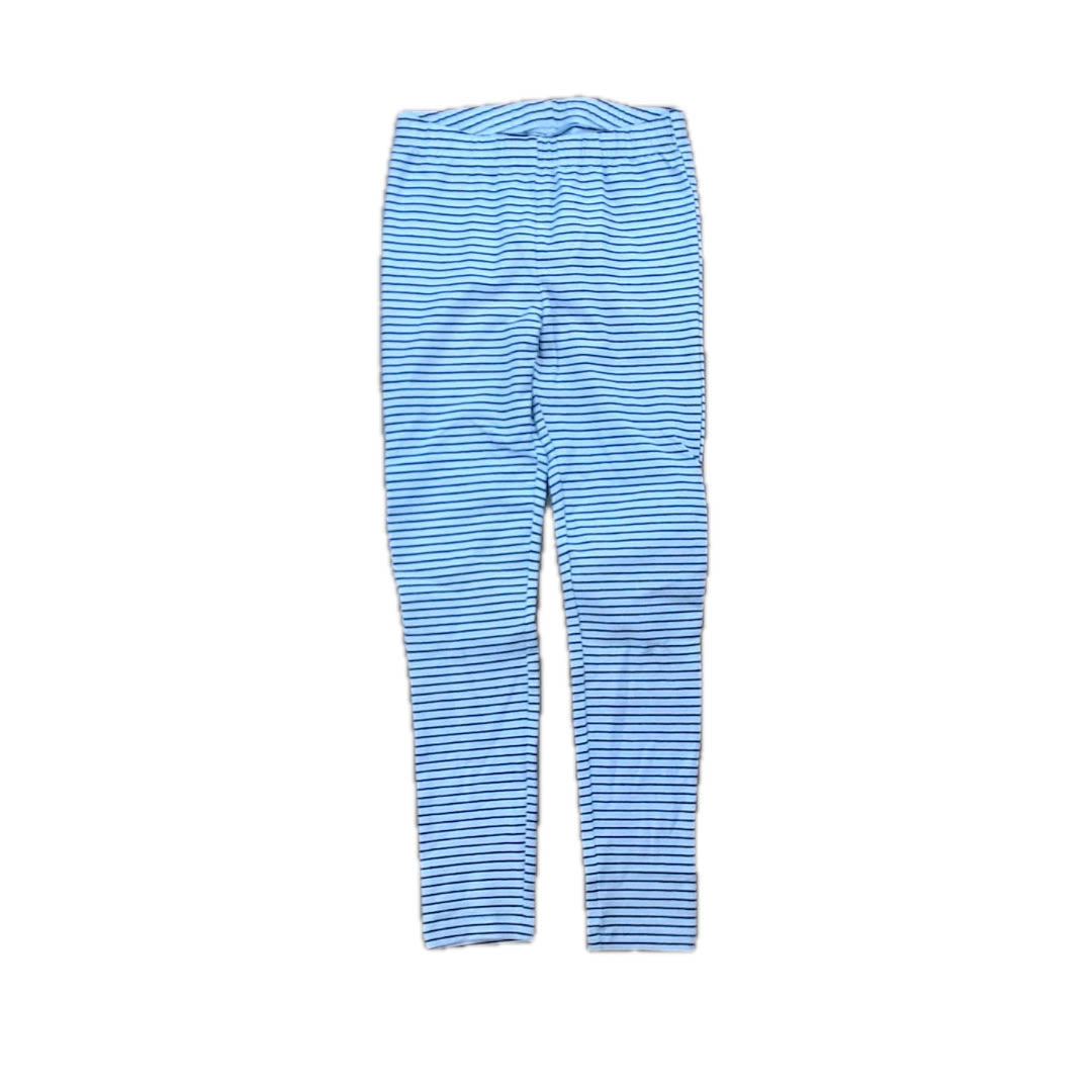 Mightly Girls Ivory Stripe Leggings Size: 6-7 Years Ivory Stripe