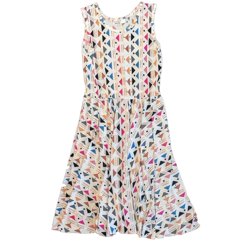 Dot Dot Smile Girls Ivory Triangles Dress Size: 12-14 Years Ivory Triangles