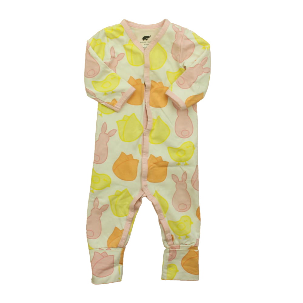 Monica + Andy Girls Ivory Tulips Long Sleeve Outfit Size: 3-6 Months Ivory Tulips