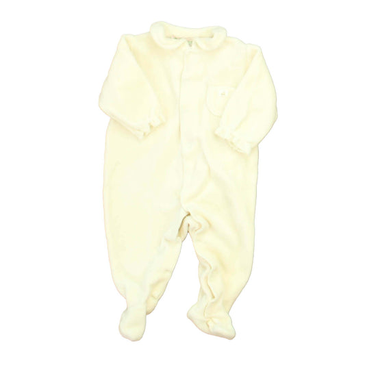 Bonpoint Girls Ivory Velour Long Sleeve Outfit Size: 3 Months