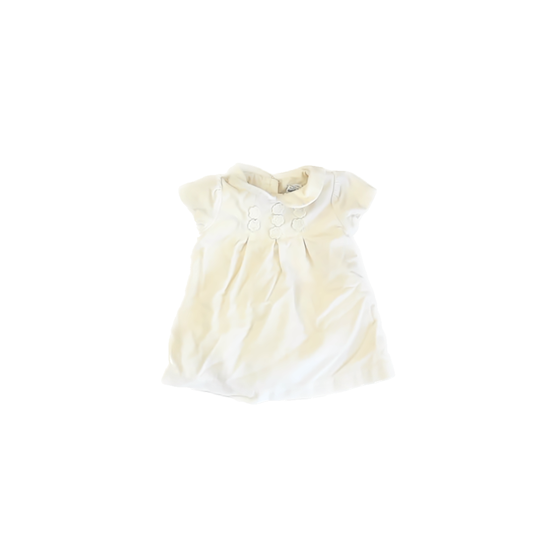 Gymboree Girls Ivory velvet Special Occasion Dress Size: 3-6 Months Ivory velvet