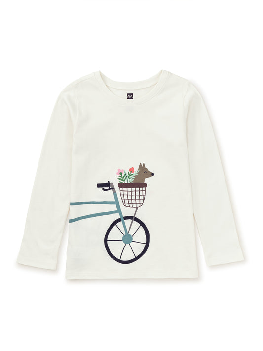 Tea Collection Girls Ivory Wheelie Fun T-Shirt Size: 16 Years Ivory Wheelie Fun