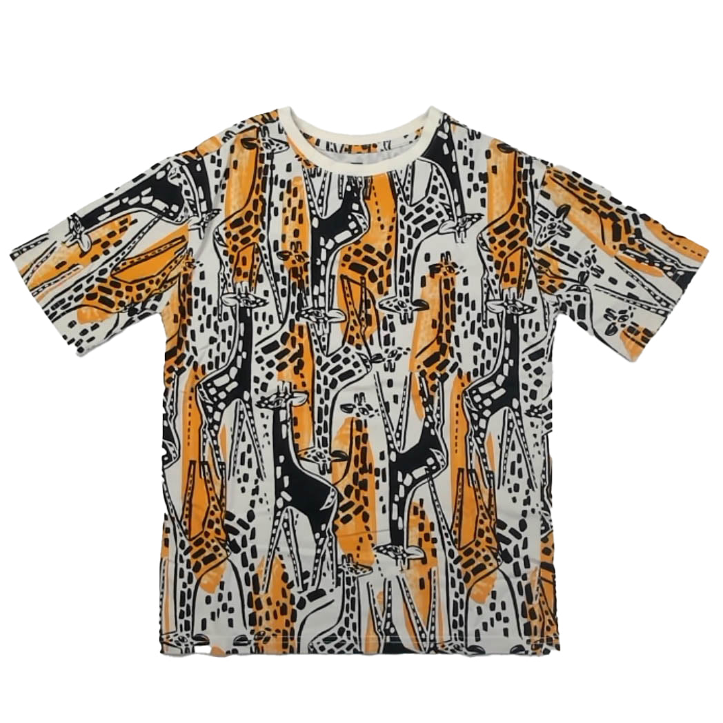 Tea Collection Boys Ivory. | Yellow Giraffes T-Shirt Size: 12 Years Ivory. | Yellow Giraffes
