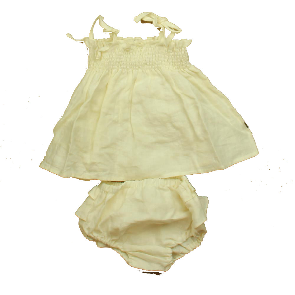 Oeuf Girls Ivory Dress Size: 0-6 Months