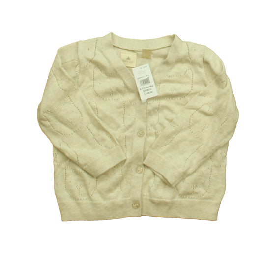 Gap Girls Ivory Cardigan Size: 6-12 Months Ivory
