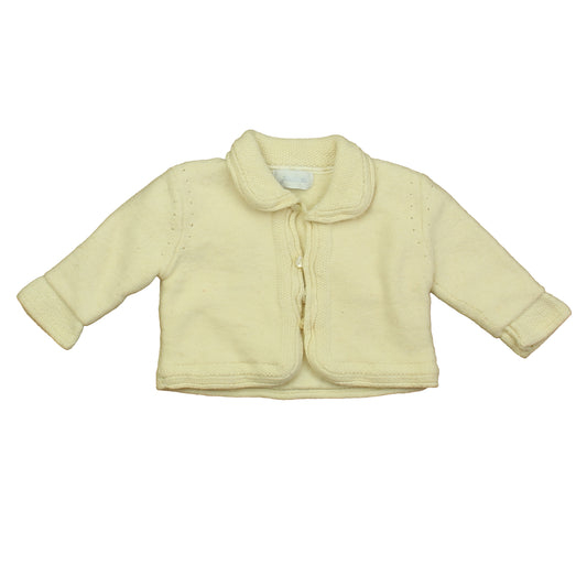 Jacadi Unisex Ivory Cardigan Size: 3 Months