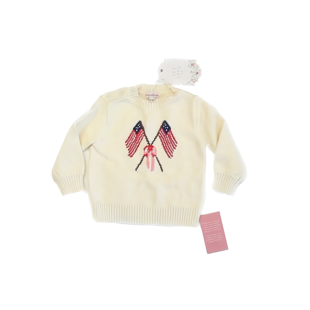 Ivy City Girls Ivory Sweater Size: 6-9 Months Ivory