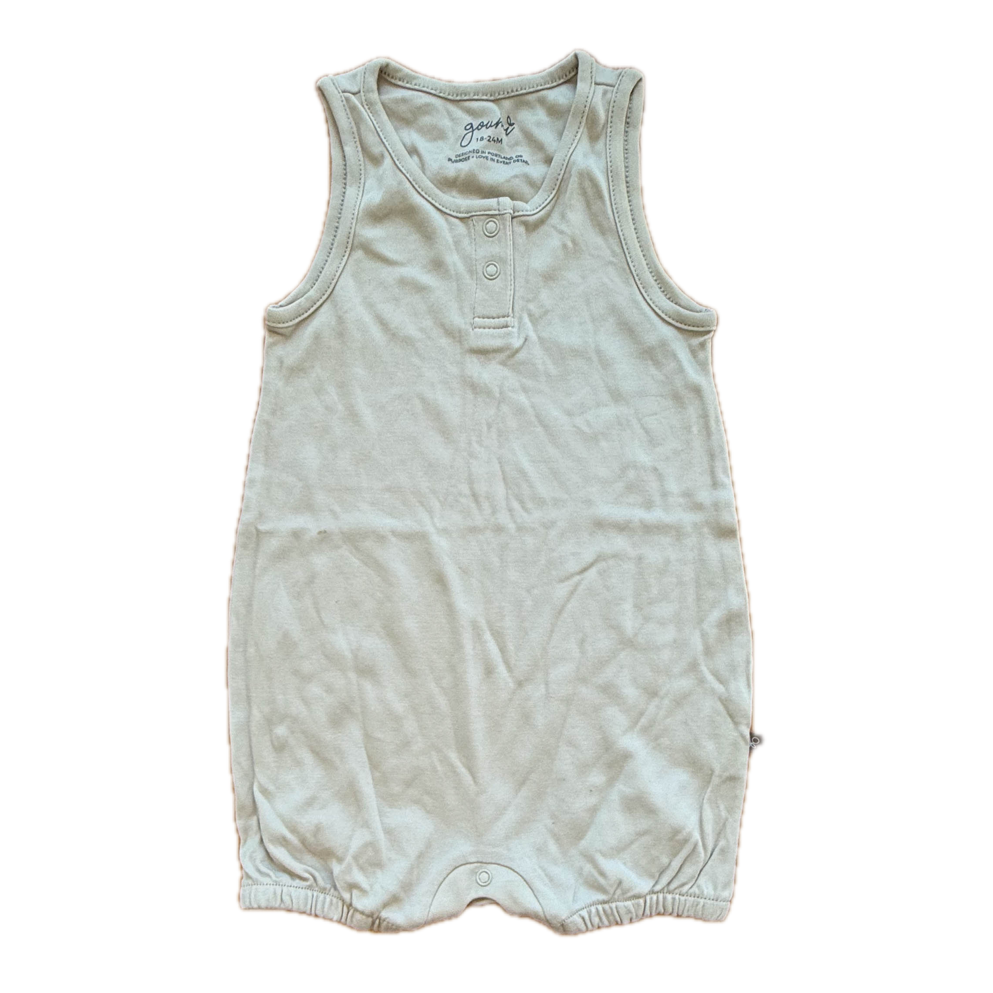 Goumi Unisex Ivory Romper Size: 18-24 Months Ivory