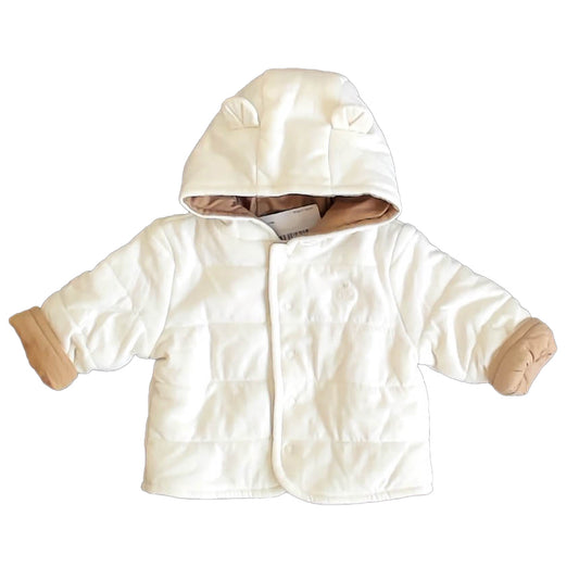 Gap Unisex Ivory Hoodie Size: 0-3 Months Ivory