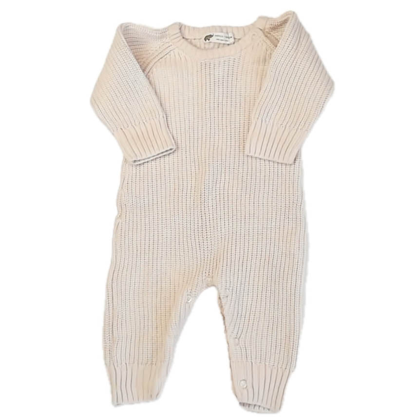 Monica & Andy Unisex Ivory Long Sleeve Outfit Size: 9-12 Months Ivory
