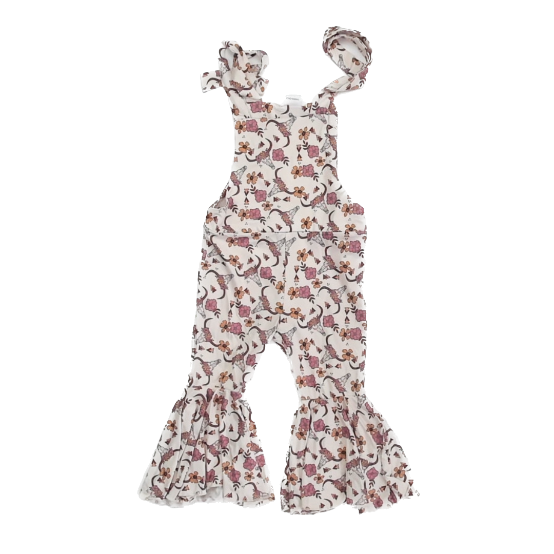 Unknown Girls Ivory Overalls Size: 18-24 Months Ivory