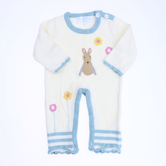 Powell Craft Girls Ivory Long Sleeve Outfit Size: 0-6 Months Ivory