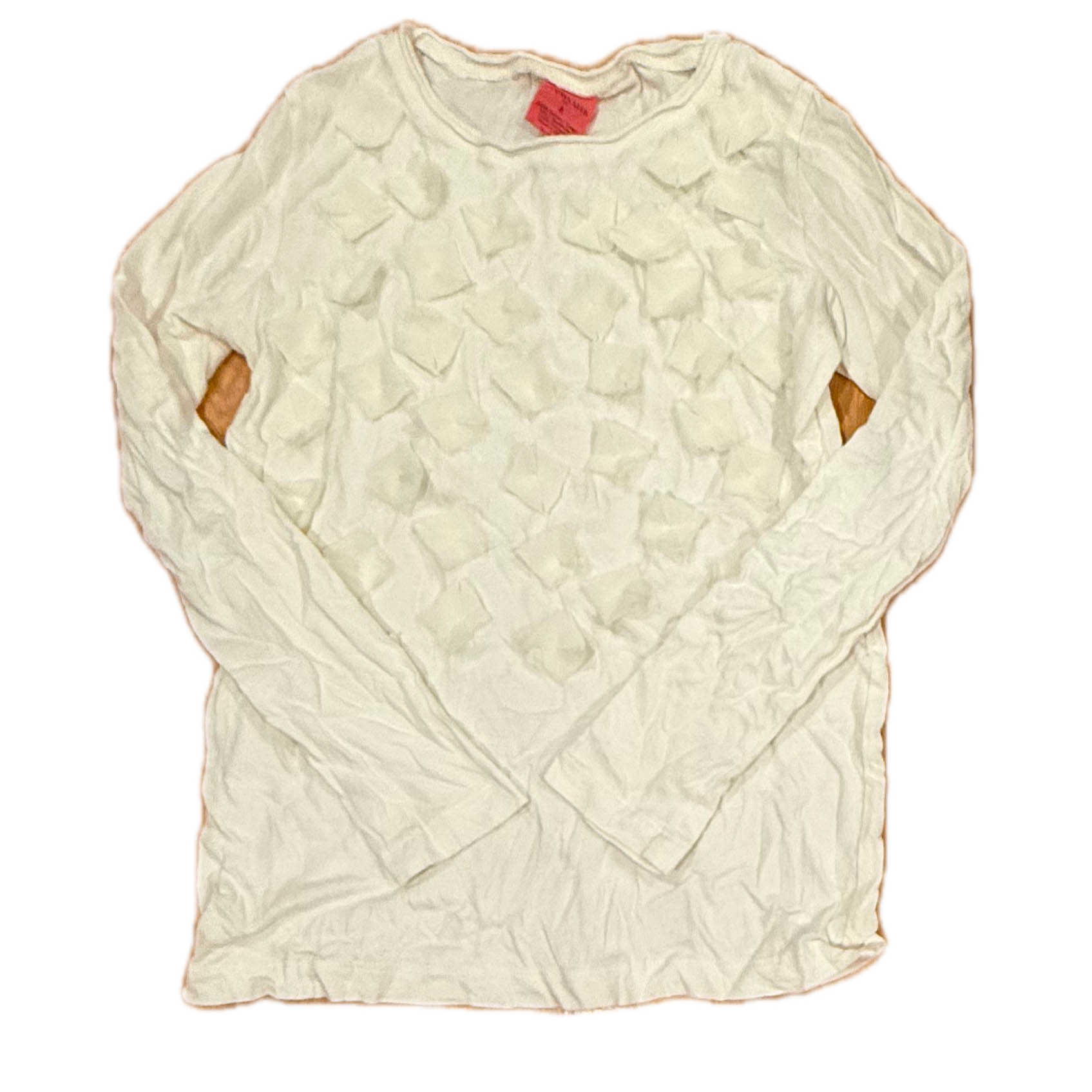 Crewcuts Girls Ivory Long Sleeve T-Shirt Size: 8 Years Ivory