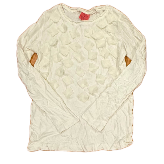 Crewcuts Girls Ivory Long Sleeve T-Shirt Size: 8 Years Ivory