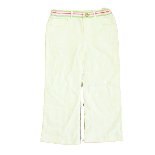 Lily Pulitzer Girls Ivory Corduroy Pants Size: 3T