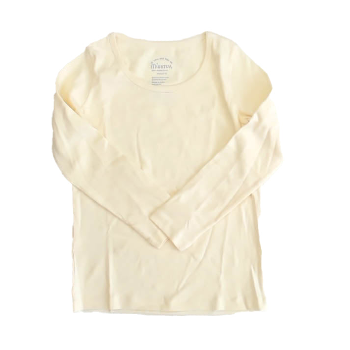 Mightly Girls Ivory Long Sleeve T-Shirt Size: 6-14 Years Ivory